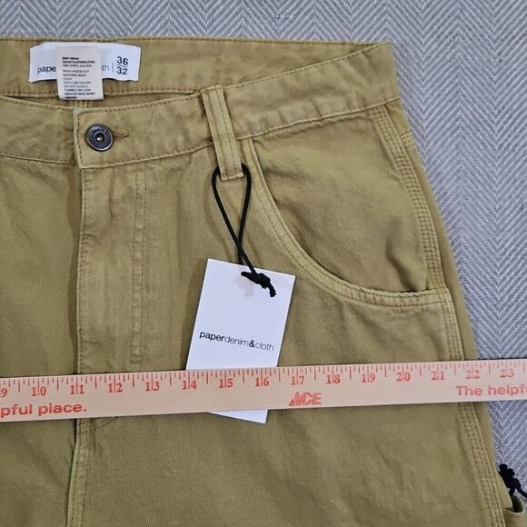 Paper Cloth & Denim Men’s Carpenter Jeans 36 x 32 Relaxed Tapered Beige Y2K - Picture 10 of 16